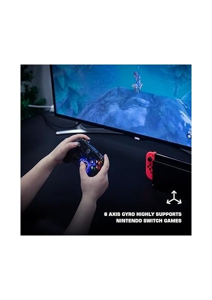 T4 Pro Yükseltme Pc Denetleyicisi, Anahtar/windows Pc/iphone/android Için Yarı Şeffaf Kablosuz Oyun Denetleyicisi fiyatları