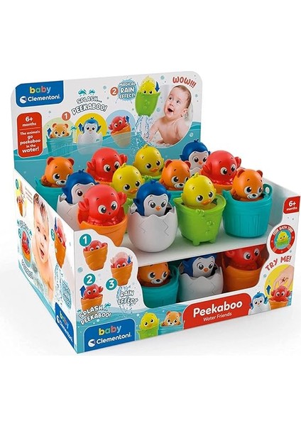 Baby Clementoni - Saklanan Su Arkadaşları Banyo Oyuncağı, Tekli