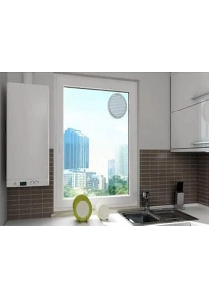 Doğalgaz Havalandırma Cam Menfezi Şeffaf Çap 18 cm fiyatları