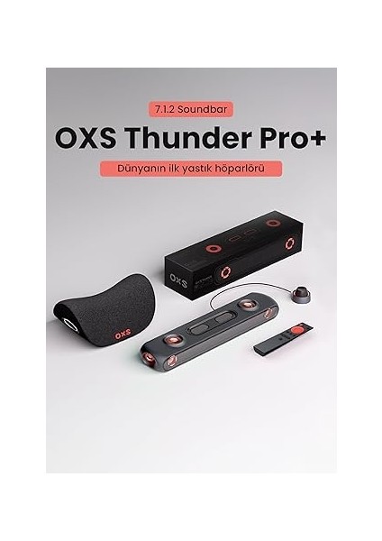 Thunder Pro+ Gaming Soundbar, Kablosuz Yastık Hoparlör, 7.1.2 Dolby Atmos ile Sinematik 3D Ses Deneyimi, Güçlü Dahili Woofer, Kişiselleştirilebilir Uygulama Özellikleri, Adaptif Rgb Efektleri, fiyatları
