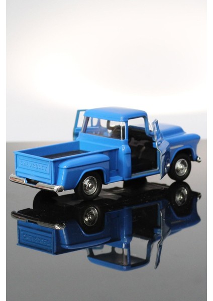 1955 Chevrolet Stepside Mavi Kamyonet Çek Bırak Metal Model Oyuncak Araba 12 cm fiyatları