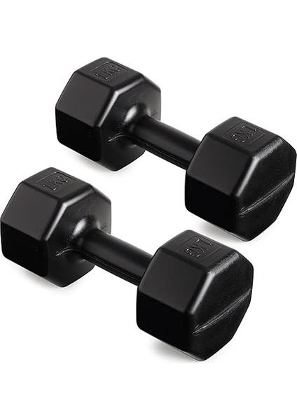 Spor Dambıl Seti, 2 Adet x 1 Kg, Siyah, Dayanıklı Tasarım fırsatları