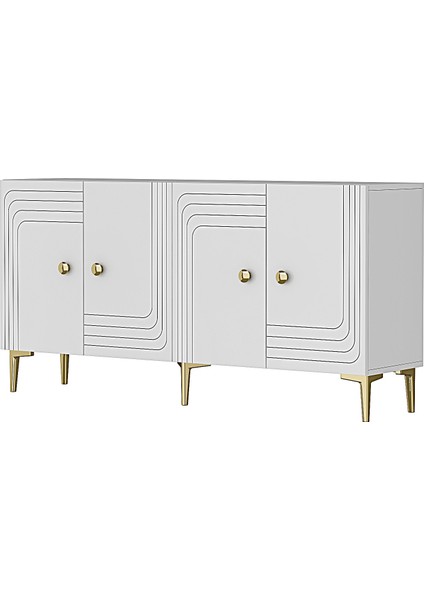 KA1521B - Lessi Konsol, Kahve Köşesi ve Tv Sehpası 150 cm Beyaz indirimleri