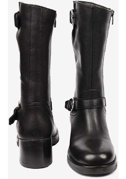 Kadın Siyah Hakiki Deri Günlük Bot 4K2TB59142