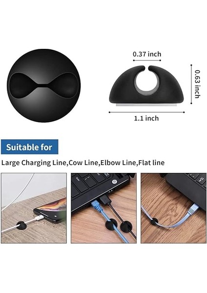 8'li Paket Kablo Klipsi, Kablo Düzenleyici Kablo Yönetimi, Kendinden Yapışkanlı Kablo Tutucu Sistemi, Tüm Bilgisayarınız Için Çok Amaçlı Kablo Klipsleri, Elektrik, Şarj Veya Fare Kablosu, Siyah fiyatları