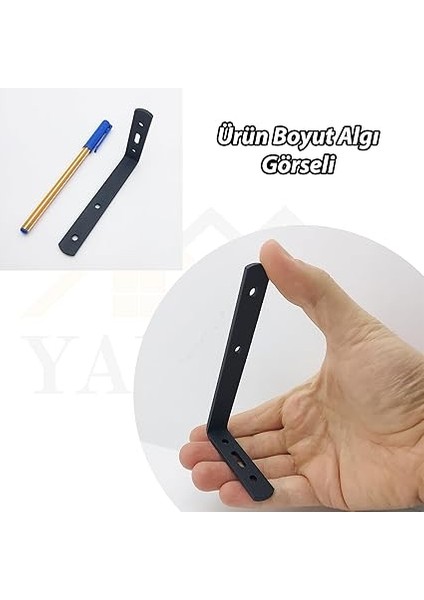 4-Ad Hafif Yük Modern Çelik Raf Altı Ayak Mat Siyah - Metal Raf Tutucu Destek Aparatı - Dekoratif L Konsol Demiri - Demir Raf Ayağı (Mat Siyah, 115 Mm) fırsatları