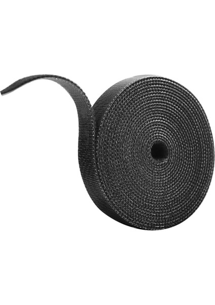 Cırt Cırt Sabitleyici Kablo Düzenleyici - 5 Metre x 1cm | Kolay Kullanım, Bahçe ve Ev Için Pratik Çözüm (Siyah)