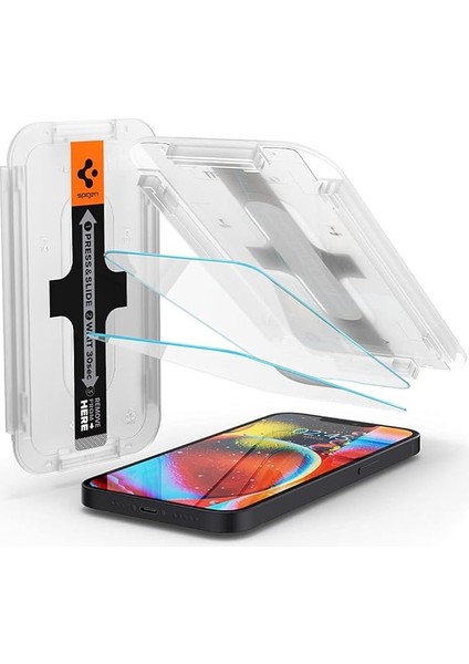 iPhone 13 Mini Cam Ekran Koruyucu Kolay Kurulum Glas.tr Ez Fit Slim Hd (2 Adet) - AGL03396