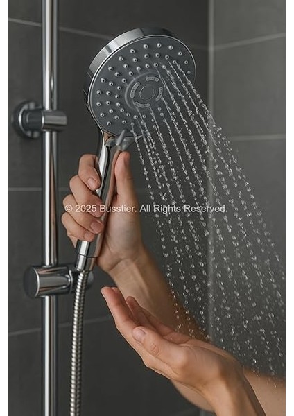 Spiralli Duş Başlığı Seti, 3 Fonksiyonlu Krom Duş Başlığı, 150 cm Duş Hortumu, Mafsallı Başlık, Vida ve Dübel Dahil, Su Tasarruflu, Duvara Monte Banyo Takımı fiyatları