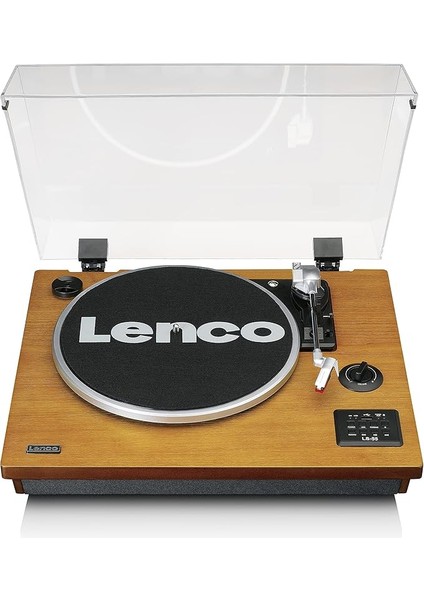 Ls-55 Pikap Entegre Hoparlörlü - Bluetooth Alıcısı - Mp3'ten Doğrudan Kodlama - 2 x 5 Watt Rms - USB Girişi - Aux - Kahverengi