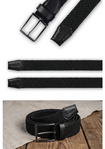 Hakiki Deri Erkek Örgü Esnek Kemer – 3,5cm fiyatları