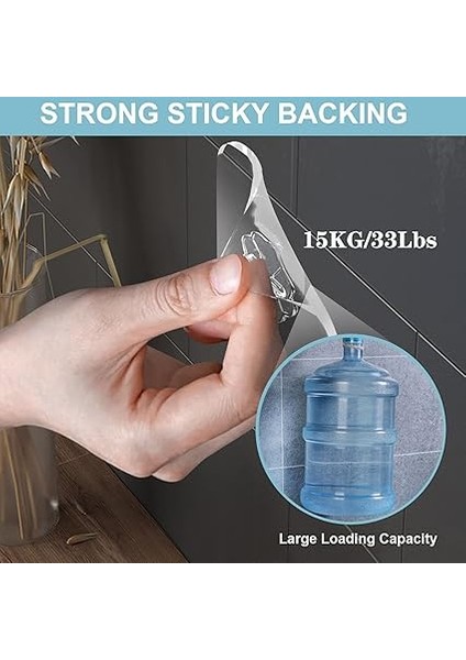 Askı, Kendinden Yapışkanlı Havlu Askısı, 15 kg (Maks.), Şeffaf, Yapışkan Kanca, Delmeden Su Geçirmez, Yağ Geçirmez, Mutfak Kancası, Banyo, Mutfak, Banyo Için Kanca (10 Adet) fırsatları