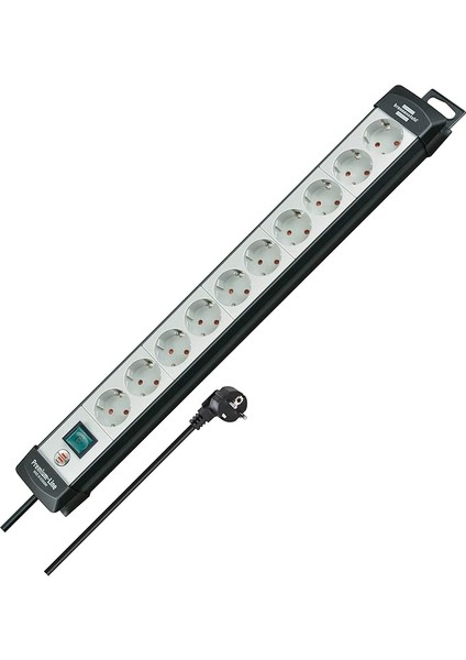 Premium-Line Serisi 10 Soketli 3 Metre Kablolu Anahtarlı Priz