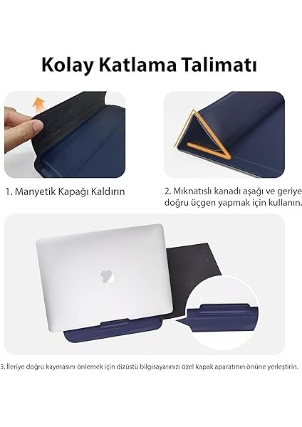 14 Inç Dizüstü Bilgisayar Standı Kılıf Mavi modelleri