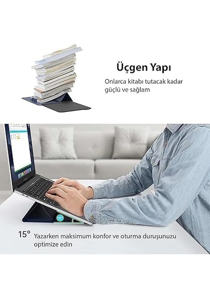 14 Inç Dizüstü Bilgisayar Standı Kılıf Mavi indirimleri