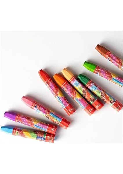 Altıgen Pastel Boya, 12 Renk, Plastik Kutu, Yumuşak ve Canlı Renkler, Rahat Kullanım, Etkili Uygulama modelleri