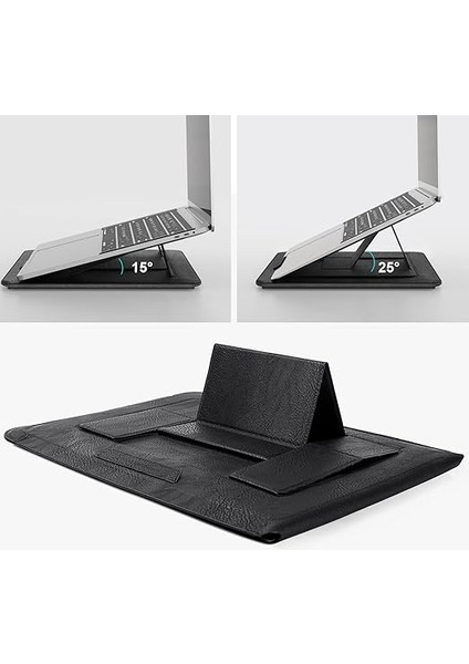 Dizüstü Bilgisayar Kılıfı Laptop Standı, 13-14 Inç Bilgisayar Darbelere Dayanıklı Çanta 13 Inç MacBook Pro ve MacBook Air, Xps 13, Surface Book 13,5 Inç, iPad Pro 12,9 Inç, Siyah Doku fırsatları