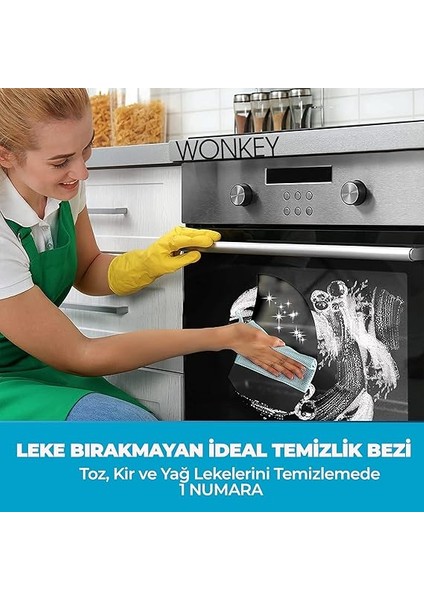 Mikrofiber Temizlik Bezi 5'li Paket, 60X40 cm Çok Amaçlı Sihirli Araba Cam, Toz, Mutfak, Oto ve Motosiklet Temizlik Bezi fırsatları