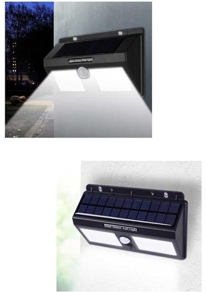 BWS010 10W Solar Güneş Enerjili Duvar Aplik Beyaz Işık - Dış Mekan Sensörlü Aydınlatması indirimleri