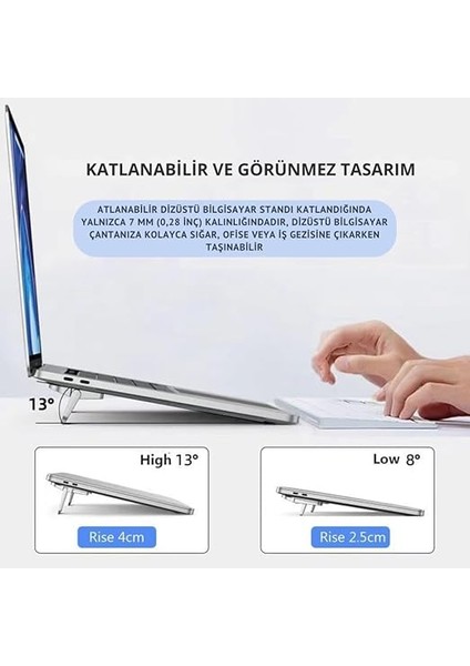 2 Adet Yapışkanlı Katlanılabilir 2 Kademe Yükseklik Ayarlı Laptop Standı Laptop Stand Ayağı fırsatları