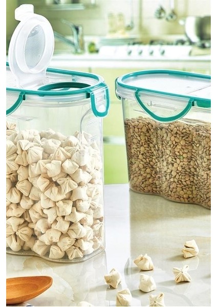 Buffer® Kilitli Kapaklı Contalı Hava,su Sıvı Geçirmez 1,2 Litre Erzak Saklama KABI-SA580