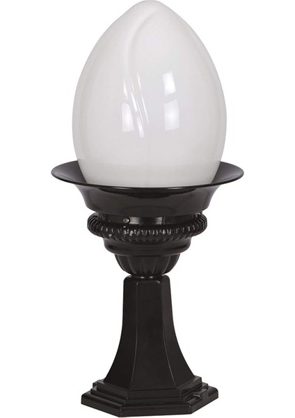 BSU-68058-BSY-KOP Siyah Elektrostatik Toz Boyalı Dış Mekan Aydınlatma, E27, Aluminyum, Akrilik Cam, 22CM