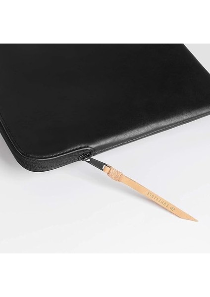 MacBook Pro 14 Inç M3 M2 Pro/max 2023 ve M1 ile Uyumlu Ince Koruyucu Dizüstü Bilgisayar Kılıfı, Mac Için Pu Deri Çanta Su Geçirmez Kapak Dizüstü Bilgisayar Çantası, Siyah indirimleri