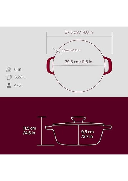 Döküm Yuvarlak Tencere Döküm Demir Kapak Experience Majolik Serisi ÇAP(Ø)28CM fırsatları
