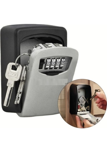 4 Hane Şifreli Sert Plastik Dış Mekan Su Geçirmez Anahtar Saklama Gizleme Dolabı Kutusu Kasası indirimleri