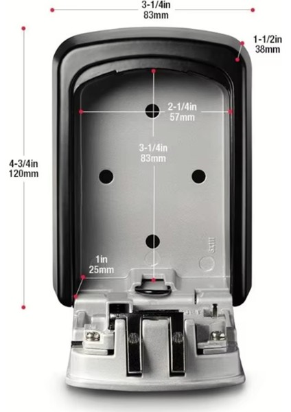 4 Hane Şifreli Sert Plastik Dış Mekan Su Geçirmez Anahtar Saklama Gizleme Dolabı Kutusu Kasası