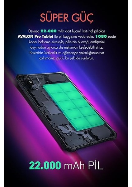 Avalon 256 GB Hafıza 8 GB Ram 10.36 Inc 2.4k 22.000 Mah Pil Harman Kardon Profesyonel Oyuncu Tableti modelleri