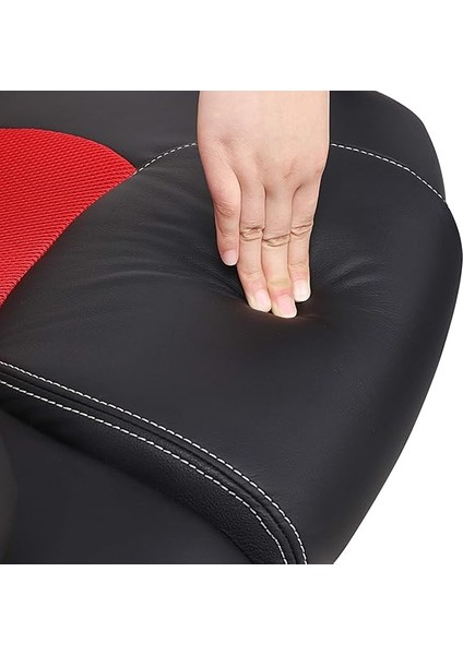 Yarış Sandalyesi, Ofis Sandalyesi, Oyun Sandalyesi, Yönetici Koltuğu, Döner Sandalye, Poliüretan, Siyah-Kırmızı, OBG56BR indirimleri