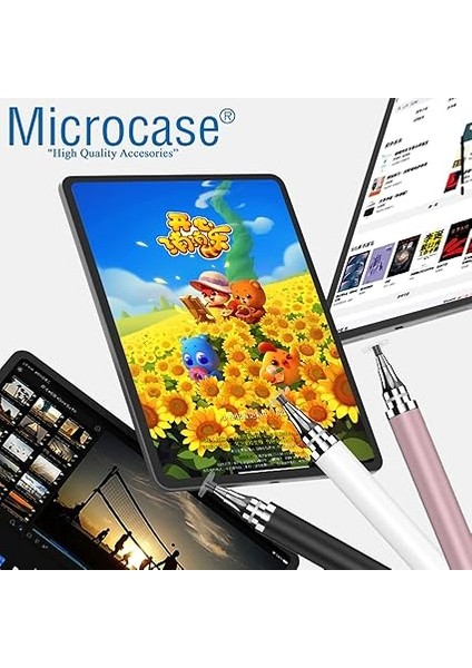 Universal Telefon Tablet iPad 2in1 Disk Uçlu Stylus Pen Dokunmatik Kalem - AL3463 (Beyaz) fiyatları
