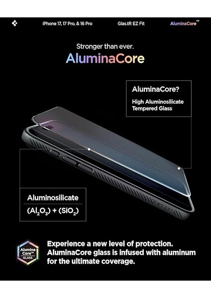 iPhone 17 Pro / 17/16 Pro ile Uyumlu Cam Ekran Koruyucu Aluminacore Iyonlaştırılmış Güçlendirilmiş Cam Teknolojisi Kolay Kurulum Glas.tr Ez Fit Slim Hd (2 Adet) - AGL07928 modelleri