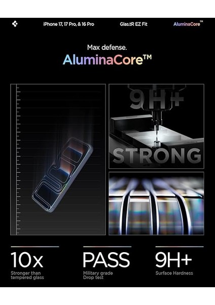 iPhone 17 Pro / 17/16 Pro ile Uyumlu Cam Ekran Koruyucu Aluminacore Iyonlaştırılmış Güçlendirilmiş Cam Teknolojisi Kolay Kurulum Glas.tr Ez Fit Slim Hd (2 Adet) - AGL07928 fırsatları
