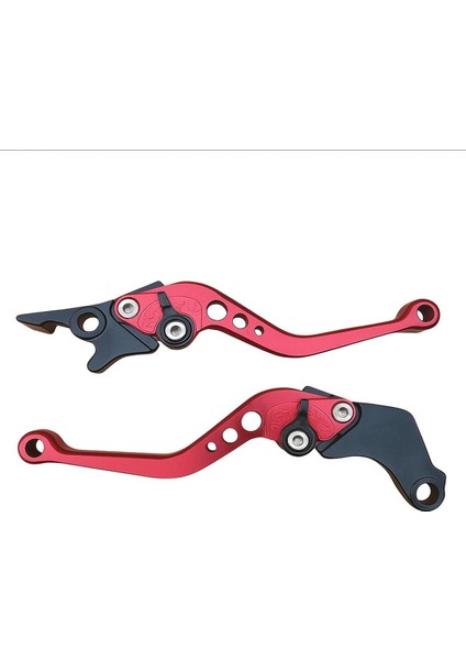 Universal Ayarlanabilir Alüminyum Motosiklet Fren ve Debriyaj Kolu Seti–kırmızı Renk, Sport Tasarım