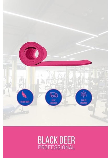 Deer Ultra Light Pilates Yoga Kamp Matı Egzersiz Minderi Kaymaz Taban 180X55 cm 10 mm fırsatları