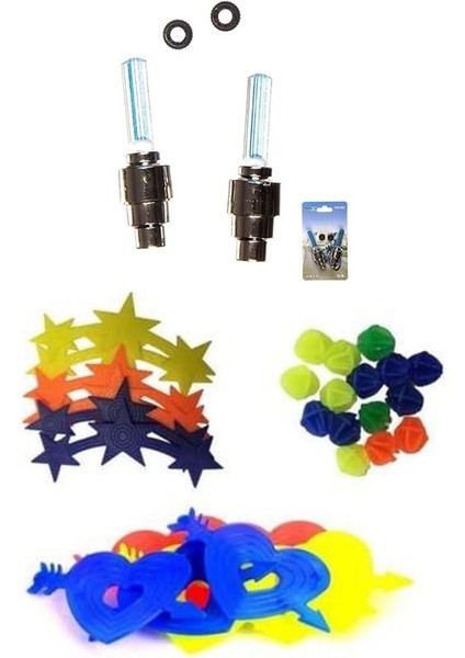 Bisiklet Jant Işığı Hediyeli 3 Çeşit Bisiklet Süsü Seti