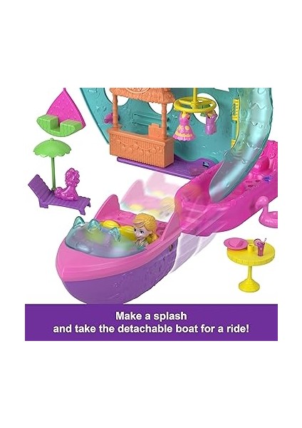 Pocket Su Oyunu ve Renk Değişimi Aksesuarlarıyla Taşınabilir Tekne Oyun Seti, Unicorn Dream Cruise 1 Bebek ve 23 Toplam Parça Içerir indirimleri
