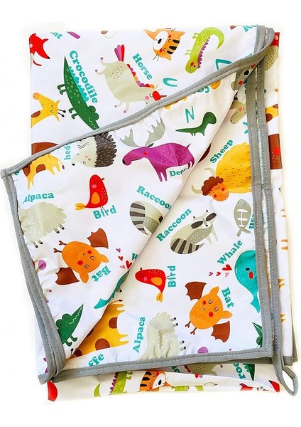 Su Geçirmez, Yer/masa Örtüsü, Aktivite, Yemek ve Oyun Için, Doğa Dostu ve Çevreci, Çok Amaçlı Kullanım, Zoo (150X150CM)