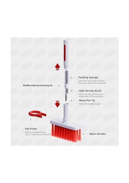 Temizleme Yumuşak Fırça Klavye Temizleyici 5'i 1 Arada Çok Fonksiyonlu Bilgisayar Temizleme Araçları Kiti Köşe Boşluğu Silgi Bluetooth Kulaklık Için Tuş Çektirmesi LEGO Dizüstü Bilgisayar fiyatları