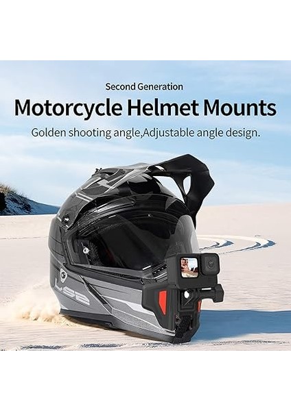 Motosiklet Kaskı Gopro Hero 11, 10, 9, 8, 7, 6, INSTA360 X3, One X2, One X, One X, Djı Osmo Aksiyon, Kaymaz Silikon, Kurulumu Kolay, Aksiyon Kamera Aksesuarları (2. Nesil) Için Çene Montajı fiyatları