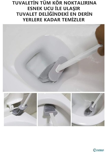 Life Silikon Esnek Beyaz Renk Tuvalet Fırçası MIT1039 modelleri