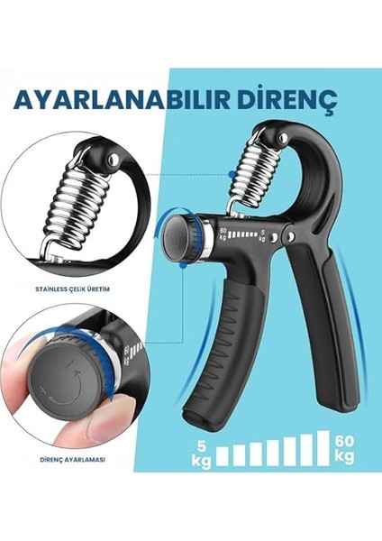 El Bilek Geliştirici Yay - El Yayı - Bilek Güçlendirici - Egzersiz Aleti - Sayaçlı indirimleri