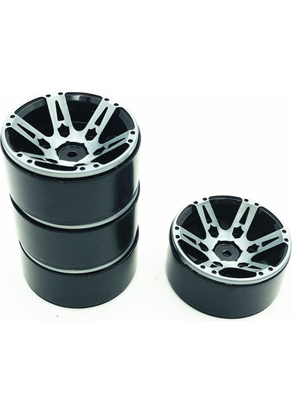 4pcs Rc Rock Trawler Wheel Jant 1 9 Inç Beadlock 1/10 Eksenel SCX10 90046 Tamiya CC01 D90 D110 Tf2 Traxxas Trx-4 (Siyah) (Yurt Dışından) modelleri