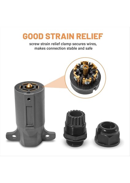 Rv 7 Pin Römork Fişi IP68 Su Geçirmez Contalı 2 Pcs 7 Yollu Rv Tarzı Römork Yan Konnektörü 7 Nokta Römork Kablo Fişi (Yurt Dışından) fırsatları