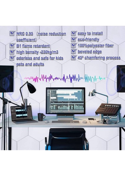 36 Paket Kendi Yapışkan Akustik Paneller Ses Geçirmez Duvar Panelleri 12X10X0 4inch Ev Ofisi Için Akustik Paneli (Yurt Dışından) fırsatları