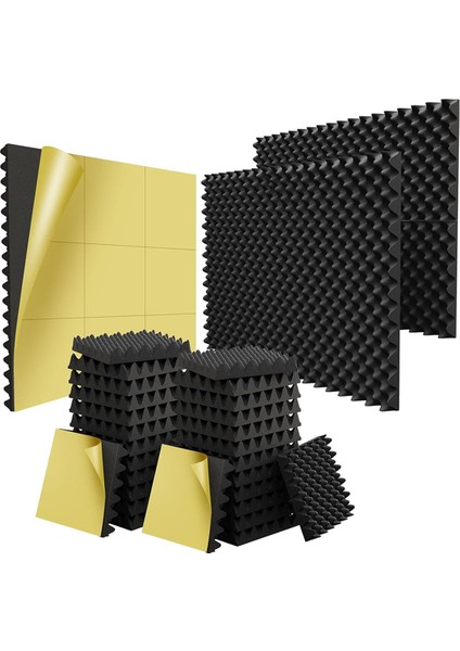 24 Paket Kendi Kendine Yapışkan 1 5X12X12INCH Ses Prova Yumurta Sandığı Akustik Köpük Ev ve Stüdyo Için Ses Geçirmez Duvar Panelleri (Yurt Dışından)