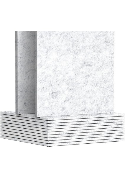 12 Paket Akustik Panel 12 x 12 x 0 3 Inç Duvar ve Tavan Sesi Emici Paneller Ev Için Stüdyo Gümüş Gri Kayıt (Yurt Dışından)