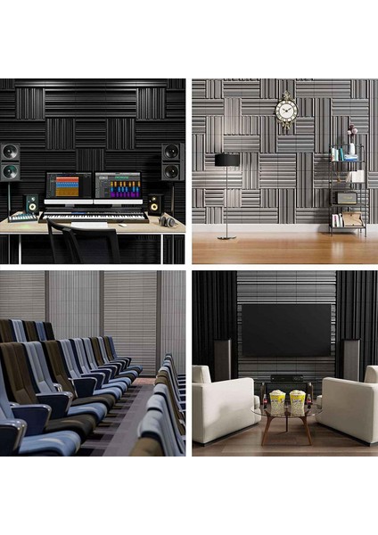 36 Paket Kendi Kendine Yapışkan Ses Geçirmez Köpük Paneller 12 x 12 x 2 Inç Akustik Köpük Duvar Ev Stüdyo Için (Yurt Dışından) fiyatları